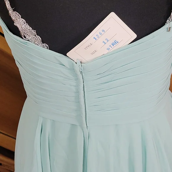 NEW! Allure Prom / Formal Mint Long Dress - Picture 6 of 9